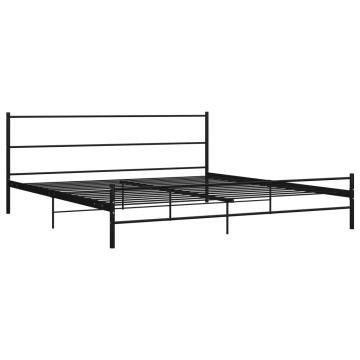 Cadru de pat, negru, 200 x 200 cm, metal de la VidaXL