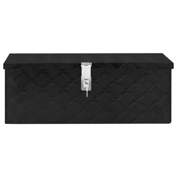 Cutie de depozitare, negru, 70x31x27 cm, aluminiu