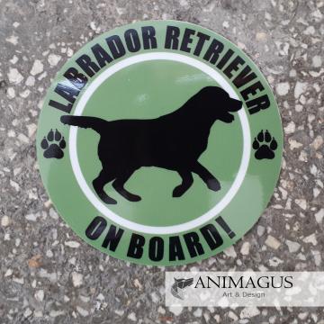 Sticker Labrador on Board - variante de la Arhi Ecus Srl