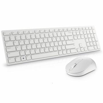 Kit mouse si tastatura Dell KM5221W, alb