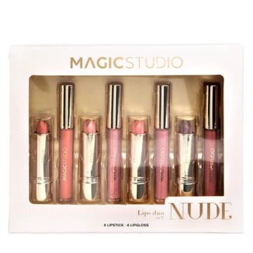 Set 8 rujuri de buze Duos Nude, Magic Studio 12236 de la M & L Comimpex Const SRL