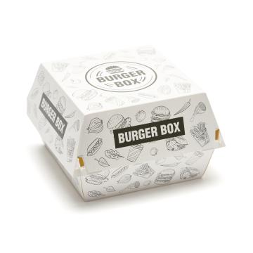 Cutie carton imprimat pentru hamburger - mare