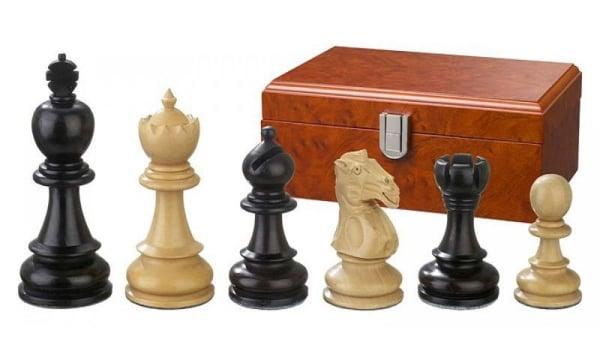 Set piese sah lemn Staunton 5 Galerius in cutie de la Chess Events Srl