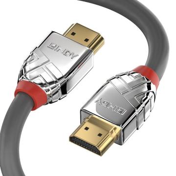 Cablu Lindy LY-37876, HDMI 2.0, crom