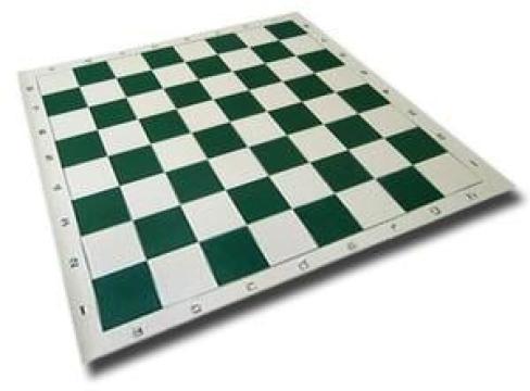 Tabla de sah din vinil verde de la Chess Events Srl