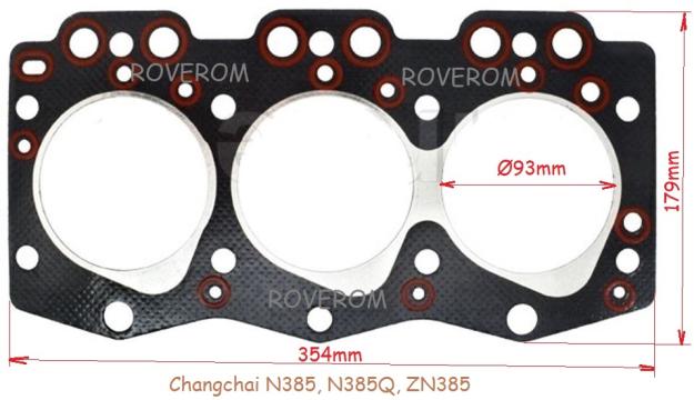 Garnitura chiuloasa Changchai N385, N385Q, ZN385, ZN385Q de la Roverom Srl