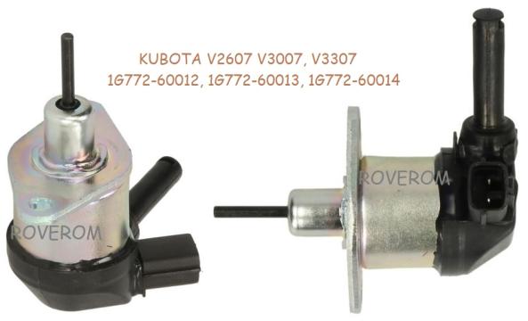 Solenoid 12V Kubota V2607, V3007, V3307, Kubota M6040, M7040 de la Roverom Srl