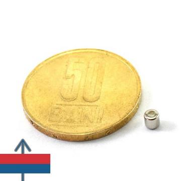 Magnet neodim cilindru / disc 3 x 3 mm