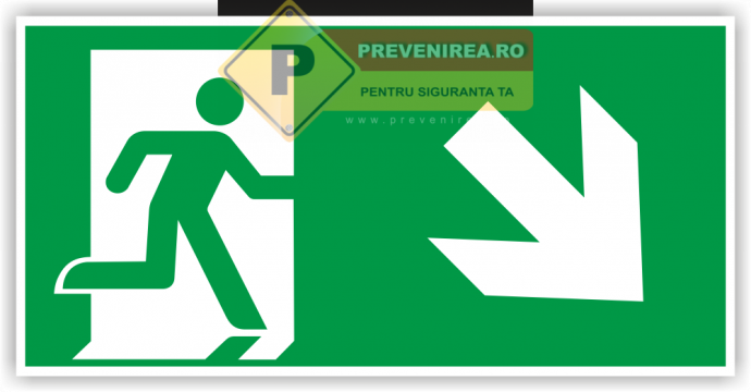Eticheta pentru iesirea principala dreapta in jos de la Prevenirea Pentru Siguranta Ta G.i. Srl