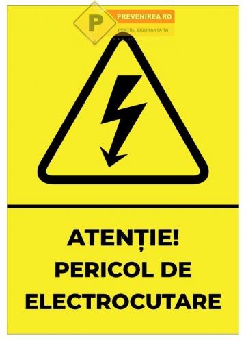 Indicator galben pericol de electrocutare de la Prevenirea Pentru Siguranta Ta G.i. Srl