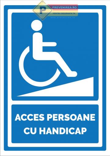 Indicator pentru acces persoane cu handicap