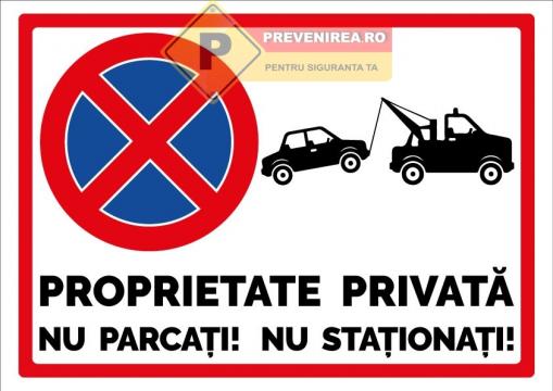 Indicator proprietate privata nu parcati
