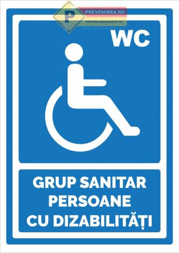 Semn pentru grup sanitar persoane cu dizabilitati de la Prevenirea Pentru Siguranta Ta G.i. Srl