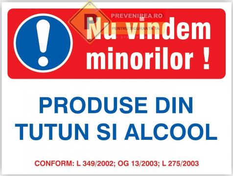 Semn pentru tutun si alcool de la Prevenirea Pentru Siguranta Ta G.i. Srl