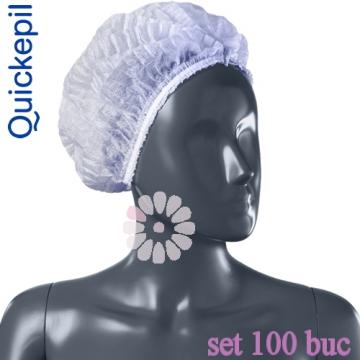 Boneta de unica folosinta, set 100 buc. bleu - Quickepil de la Mezza Luna Srl.