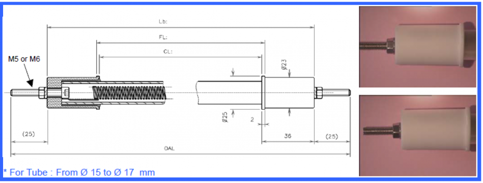 Lampi infrarosu tub cuart SB1 15-17mm de la Tehnocom Liv Rezistente Electrice, Etansari Mecanice