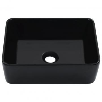Chiuveta de baie, negru, 40 x 30 x 13 cm, ceramica de la VidaXL
