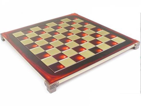 Tabla sah metal - Alama-Rosu - 44cm de la Chess Events Srl