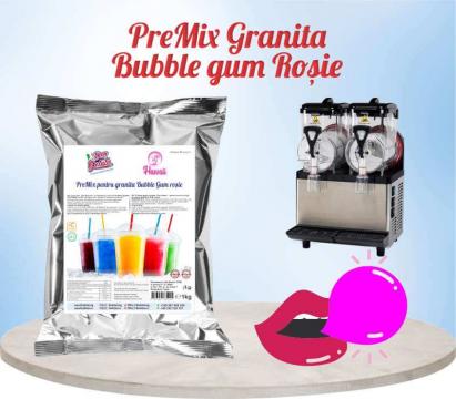 Premix pentru granita bubble gum rosie de la Don Gelato