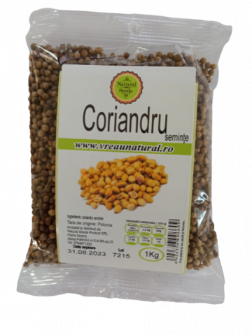 Coriandru seminte, Natural Seeds Product, 1 kg