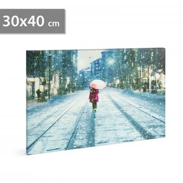 Tablou cu LED - peisaj de iarna, Family Pound 30 x 40 de la Rykdom Trade Srl