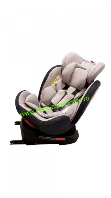 Scaun auto copii cu isofix 360 Baby Care Grey de la Ideal Media Serv Srl