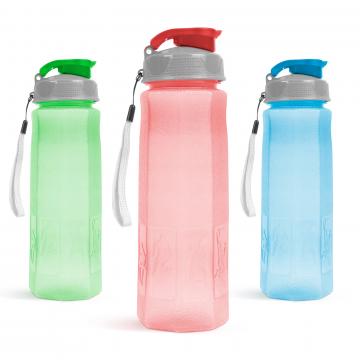 Sticla sport - plastic, transparent - 800 ml - 3 culori de la Rykdom Trade Srl