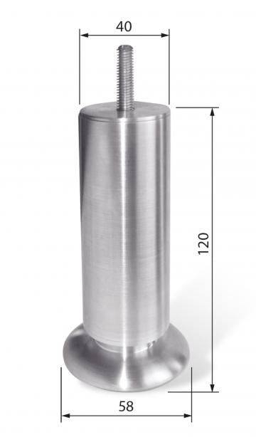Picior aluminiu cilindrice cu baza de la Lukli Trade Srl