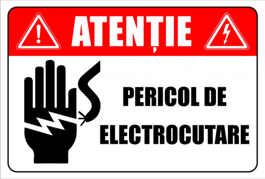Indicator de securitate atentie pericol de electrocutare
