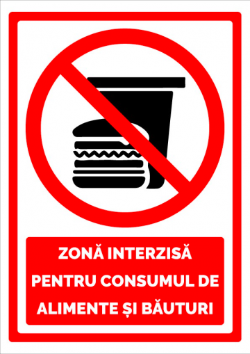 Indicator pentru zona interzisa pentru consumul de alimente
