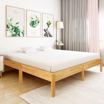 Cadru de pat, 200 x 200 cm, lemn masiv de stejar de la VidaXL