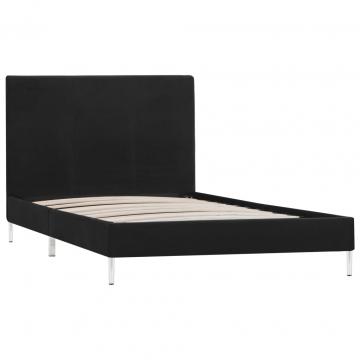Cadru de pat, negru, 90 x 200 cm, material textil de la VidaXL