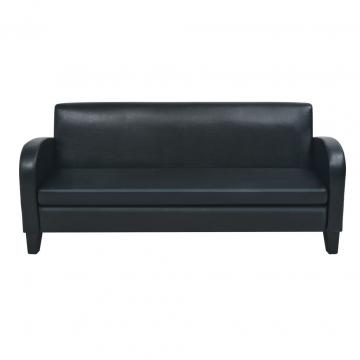Canapea cu 3 locuri, negru, piele artificiala de la VidaXL