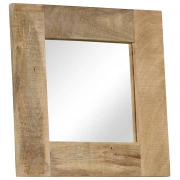 Oglinda, lemn masiv de mango, 50 x 50 cm