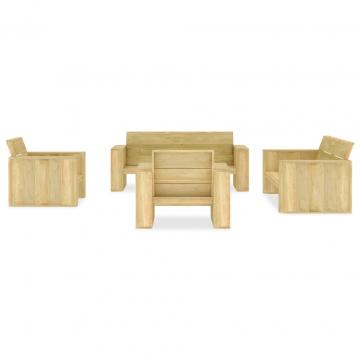 Set mobilier de gradina, 5 piese, lemn de pin tratat de la VidaXL