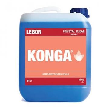 Detergent pentru geamuri, Crystal Clear, Konga, 5L de la Sanito Distribution Srl