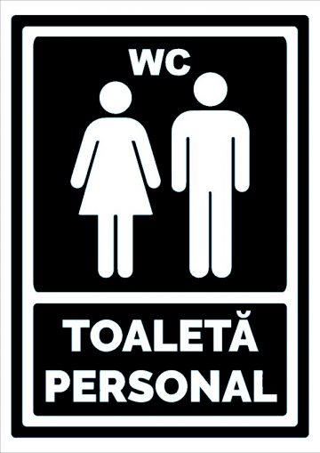 Indicator negru toaleta personal