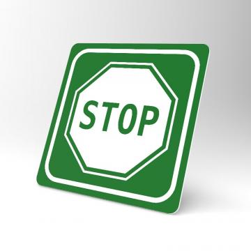 Placuta verde stop de la Prevenirea Pentru Siguranta Ta G.i. Srl