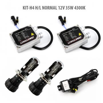 Kit xenon H4 H/L 35W 4300K 12V Normal de la Rykdom Trade Srl