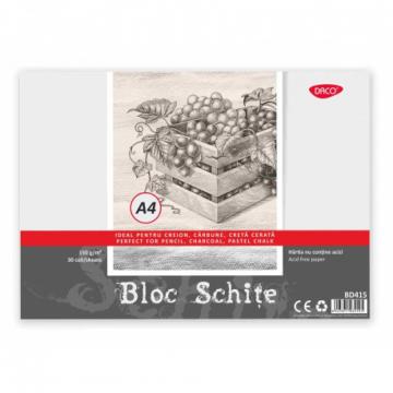 Bloc A4 schite 150g 30 file Daco BD415 de la Sanito Distribution Srl