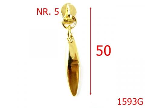 Cheita fermoar plastic nr.5/gold 1593G