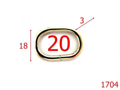 Inel oval 20 mm/ nikel 20 mm 3 nichel AG 19 1704