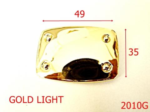 Tablita 49x35/otel/gold light 49x35 mm gold 2010G de la Metalo Plast Niculae & Co S.n.c.