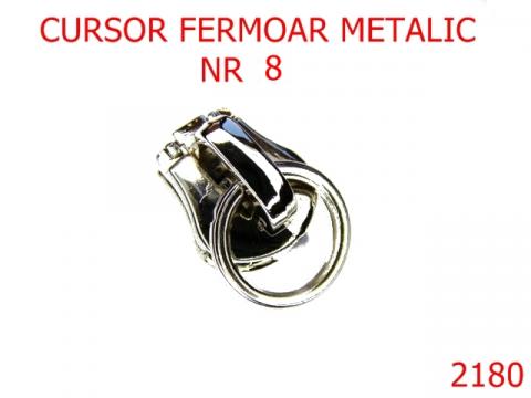 Cursor fermoar metalic nr.8 /nikel 2180