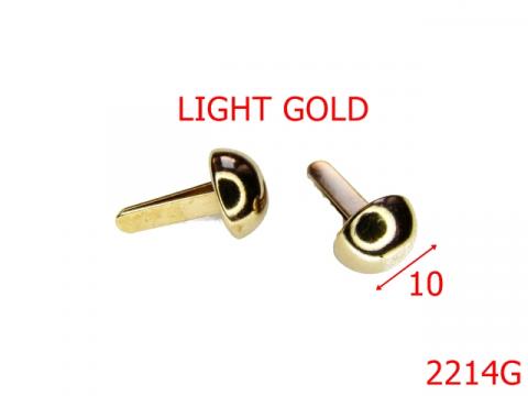Bumb ornamental 10 mm/otel/gold light 10 mm gold 2214G