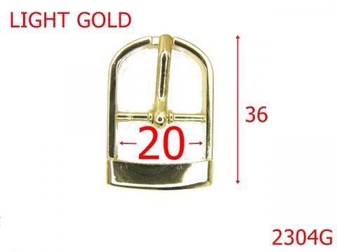 Catarama cu punte 2 cm, zamac/gold light 20 mm gold 2304G de la Metalo Plast Niculae & Co S.n.c.
