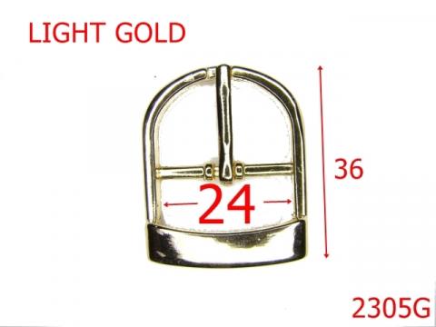 Catarama cu punte 2.4 cm, zamac/gold 2305G