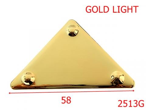 Placuta triunghiulara 58mm gold light 58 mm gold 2513G