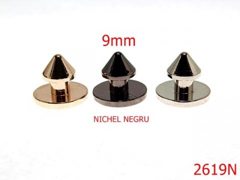 Opritori stilizati 9 mm nichel negru V44 2619N