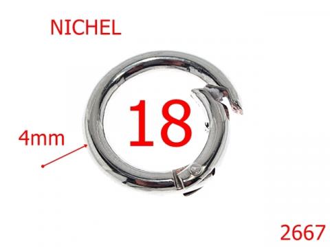 Inel carabina 18 mm 4 nichel 4F3 2667